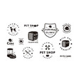 set pet care labels vector image