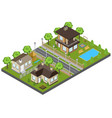 suburb area buildings vector image vector image