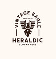 heraldic eagle logo template vector image