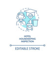 hotel housekeeping inspection turquoise concept vector image vector image