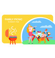 summertime barbecue party flat banner template vector image