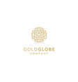 initials letter g g golden globe global logo vector image vector image