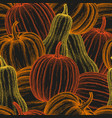 pumpkin seamless pattern vector image vector image