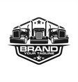 trucking logo truck and trailer vector image