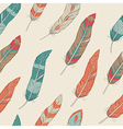 seamless pattern with feathers vector image vector image