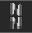 set letter n logo initial monogram minimal style vector image vector image