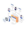 email data network and online team vector image vector image