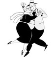 senior tango bw vector image