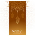 ramadan kareem decorative islamic festival vector image