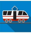 tram flat icon vector image vector image