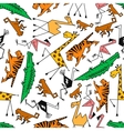 african and jungle cartoon safari animals vector image