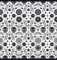 day dead seamless pattern with skulls vector image
