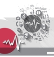 hand drawn graphic diagram icons vector image
