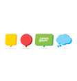 3d speech bubble shapes set cloud square circle vector image vector image