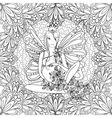 adult coloring book page with fairy pregnant lady vector image