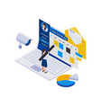 distant project management composition vector image vector image