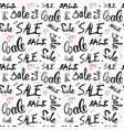sale seamless pattern sketch text ornament grunge vector image vector image