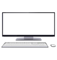 modern desktop computer with blank screen vector image