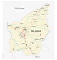road map republic san marino vector image vector image