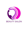 beauty salon logo design vector image
