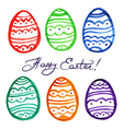 easter watercolor eggs vector image