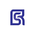 letter r and s rssrletter logo vector image vector image