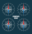 marine compass nautical wind rose with cardinal vector image
