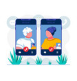 telehealth video conference app flat vector image