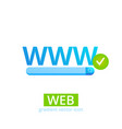 web www for concept design world wide vector image