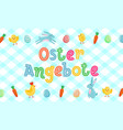 easter sale german cute banner with colored vector image