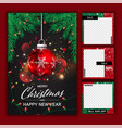 luxury christmas social media golden and black vector image vector image