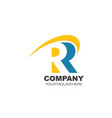 r letter logo business vector image