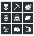set of geology icons geologist instrument vector image