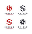 hexagon letter s for shield logo icon template vector image