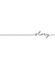 story word - continuous one line with word vector image vector image