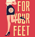 footwear store poster with women wearing vector image