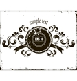 grunge banner with a beautiful floral pattern vector image vector image