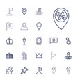 location icons vector image vector image