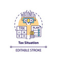 tax situation concept icon vector image