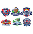 american football badge design vector image vector image