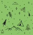 cute seamless pattern camping in the woods vector image vector image