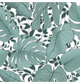 floral leaves seamless pattern foliage garden vector image vector image