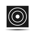target black flat vector image vector image