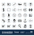 business media icons vector image