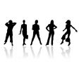 women silhouettes vector image