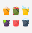 bucket set vector image
