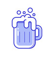 foamy beer glass icon vector image