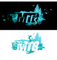 mtb logo badge and label dowhill freeride t vector image vector image