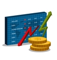 stock market with statistics vector image