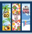 travelling concept set of banners vector image vector image